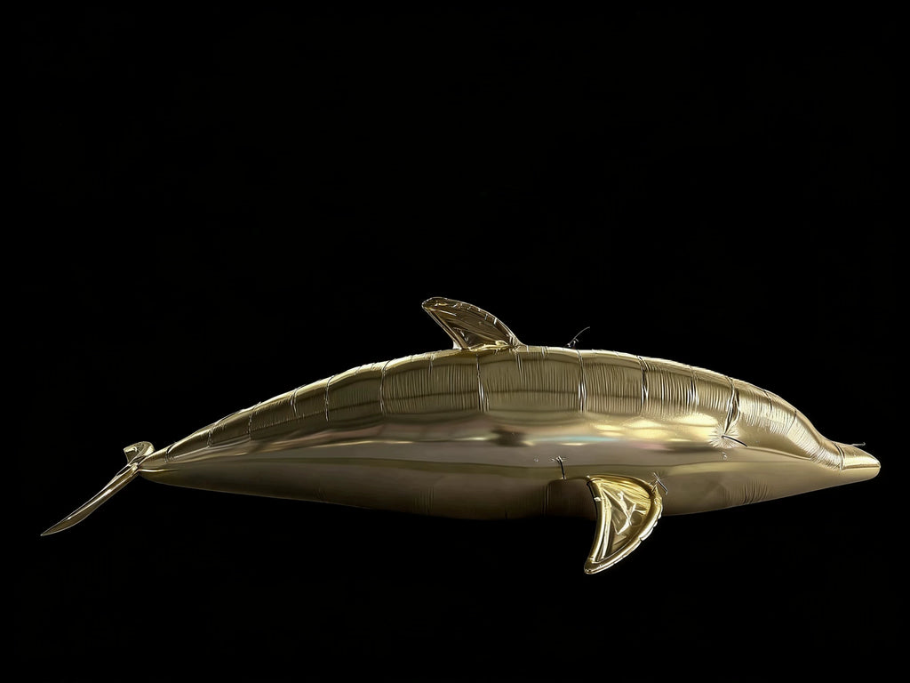 Gold bionic dolphin blimp product view