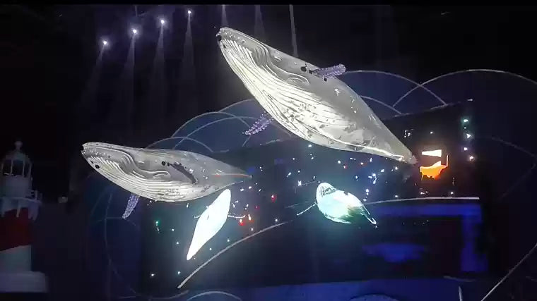 Remote-control bionic dolphin blimp indoor aerial performance