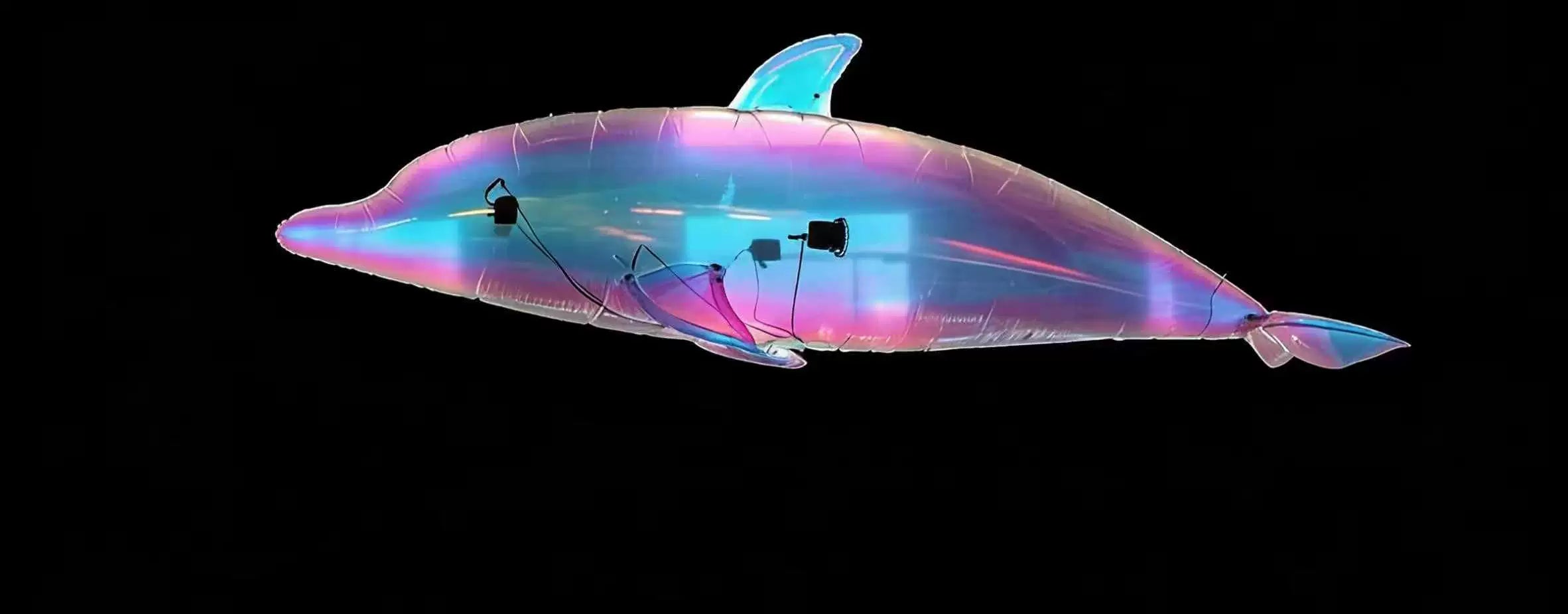 Luminous dolphin blimp color effect