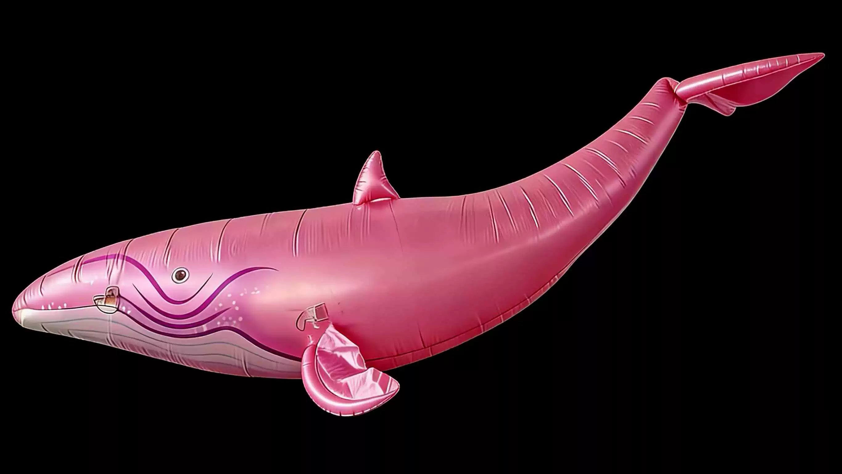 Pink whale-style inflatable blimp product image